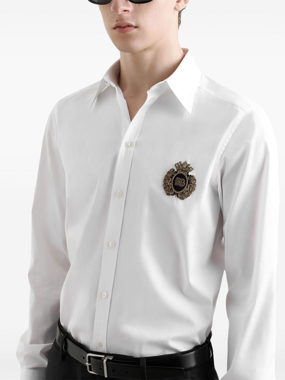 Logo-patch shirt<BR/><BR/><BR/> G5ML1Z GI757W0800 DOLCE & GABBANA