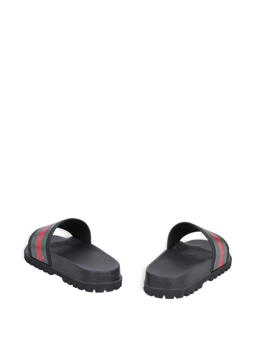 slide sandal with Web 429469 GIB101098 GUCCI