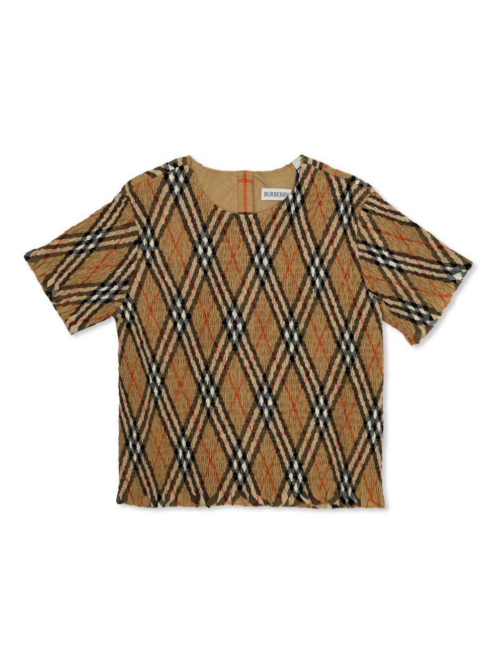 Check cotton top 8100073 B9368 BURBERRY KIDS
