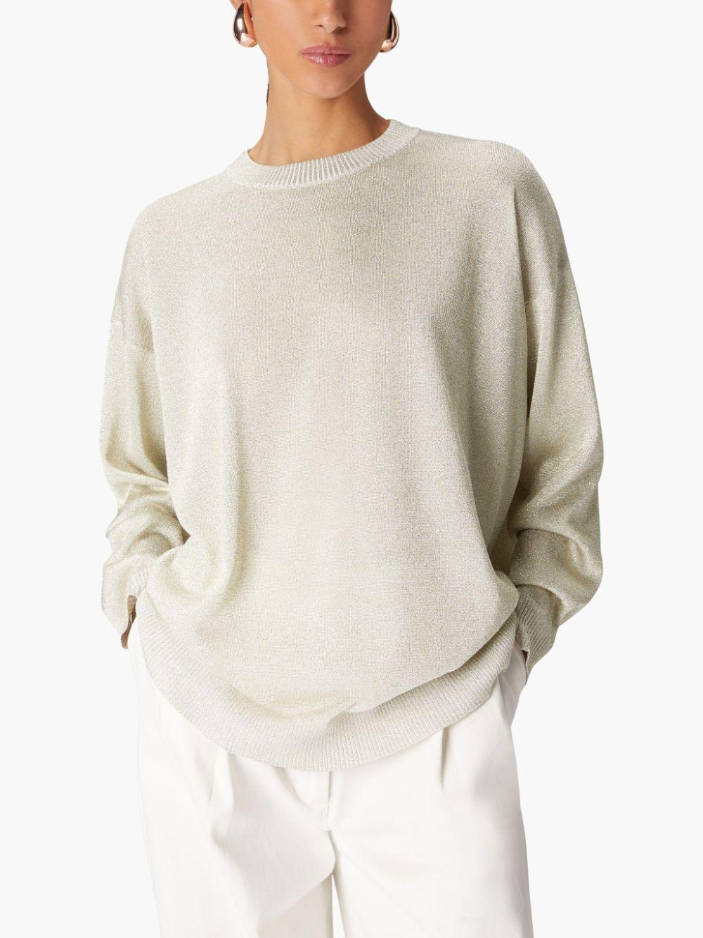 Metallic knitted jumper<BR/><BR/><BR/> DS24WN0Q BK039JS01CU MISSONI