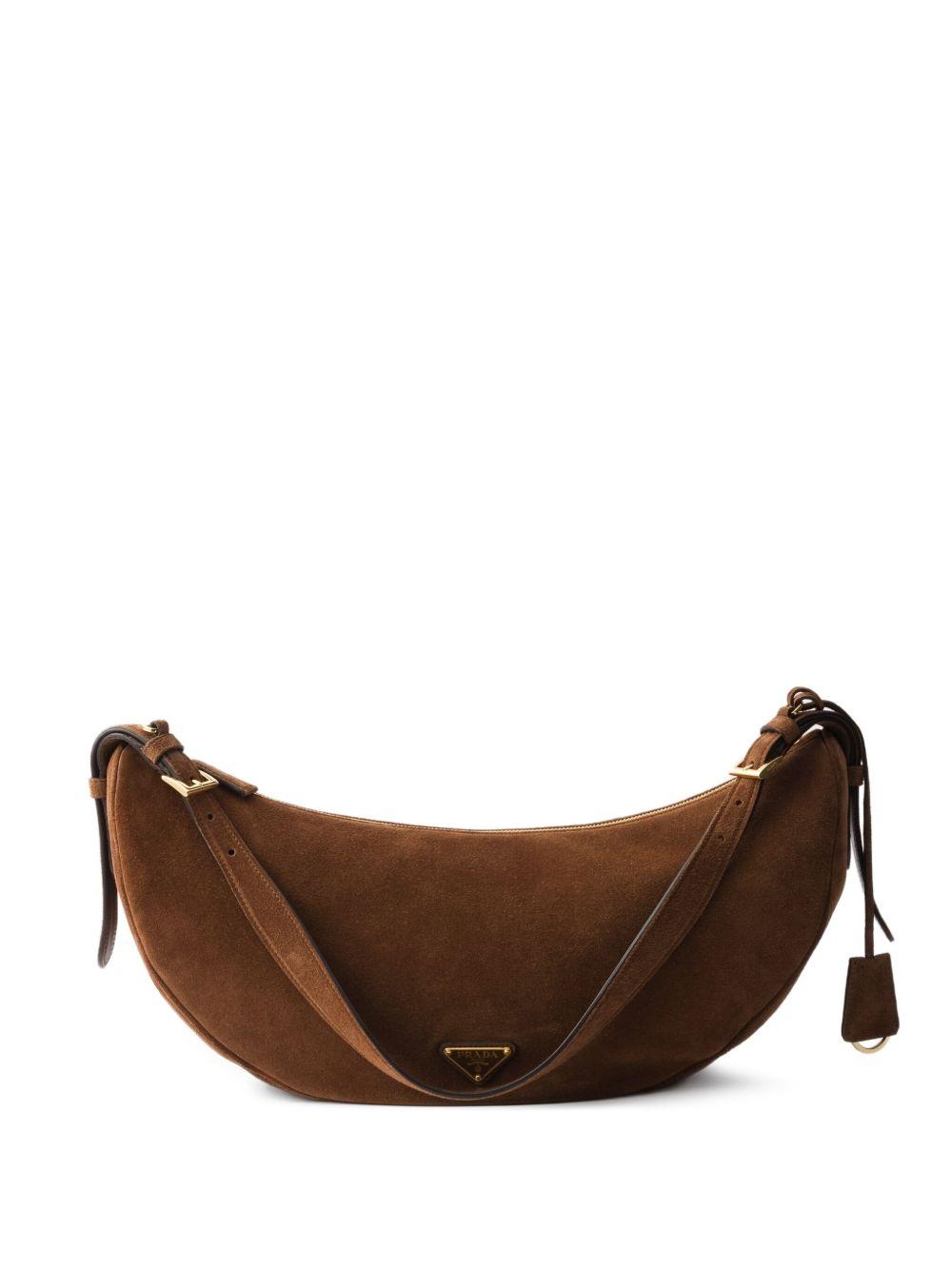 Demi-lune large suede shoulder bag 1BC2552C4S V-OVOF0324 PRADA