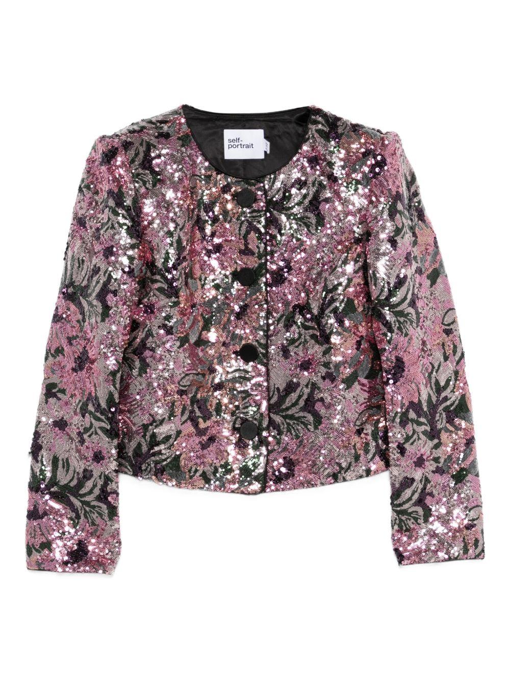 Floral Sequin Jacket 075JA MULTI SELF-PORTRAIT