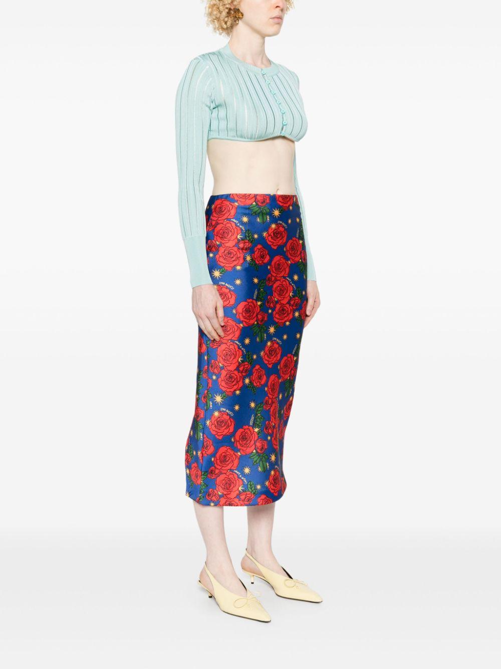 Floral-print midi skirt AE-SK45-DU STARFLOW ALESSANDRO ENRIQUEZ