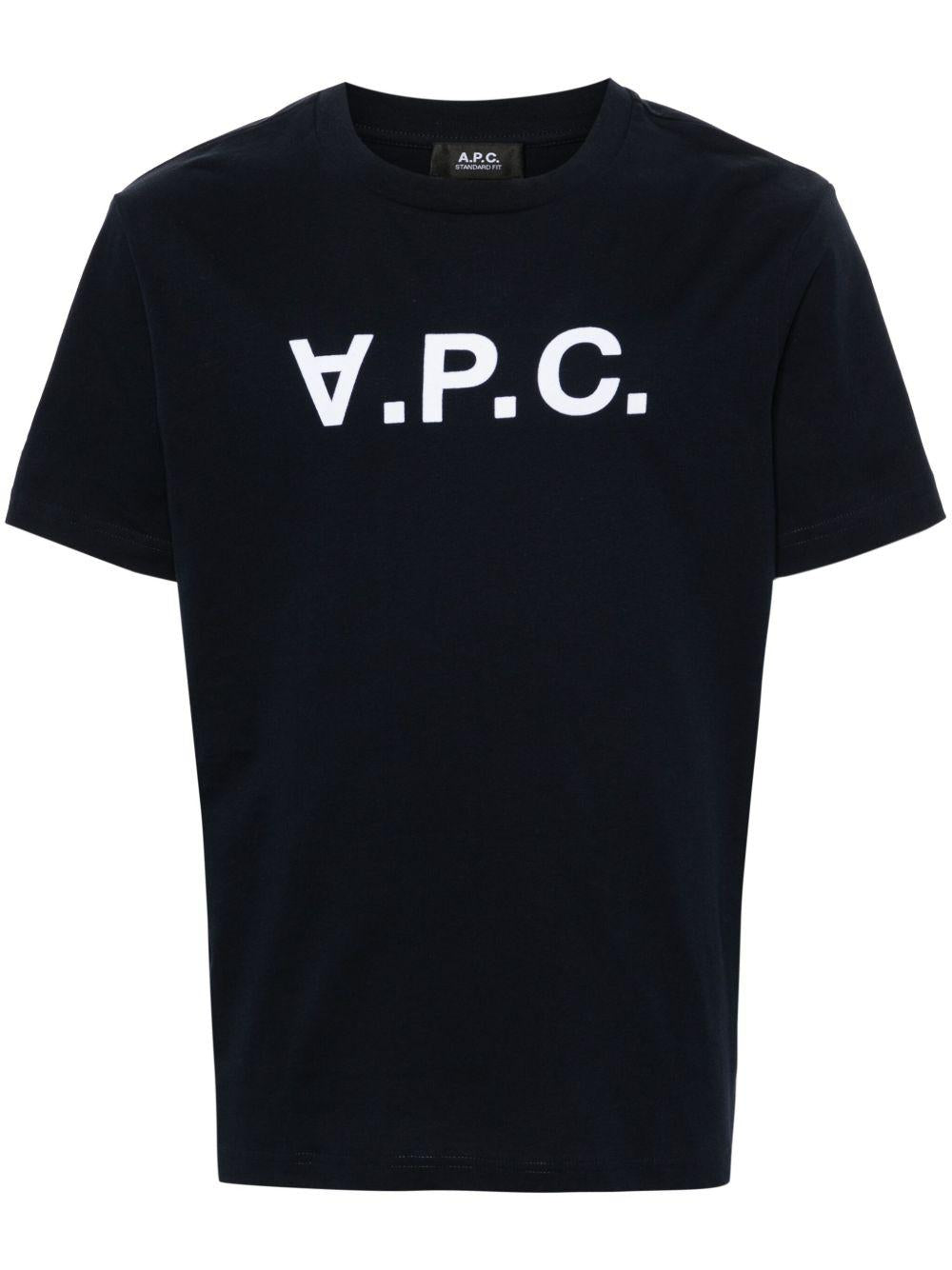 Flocked-logo cotton T-shirt COHBM M26384TIQ A.P.C.