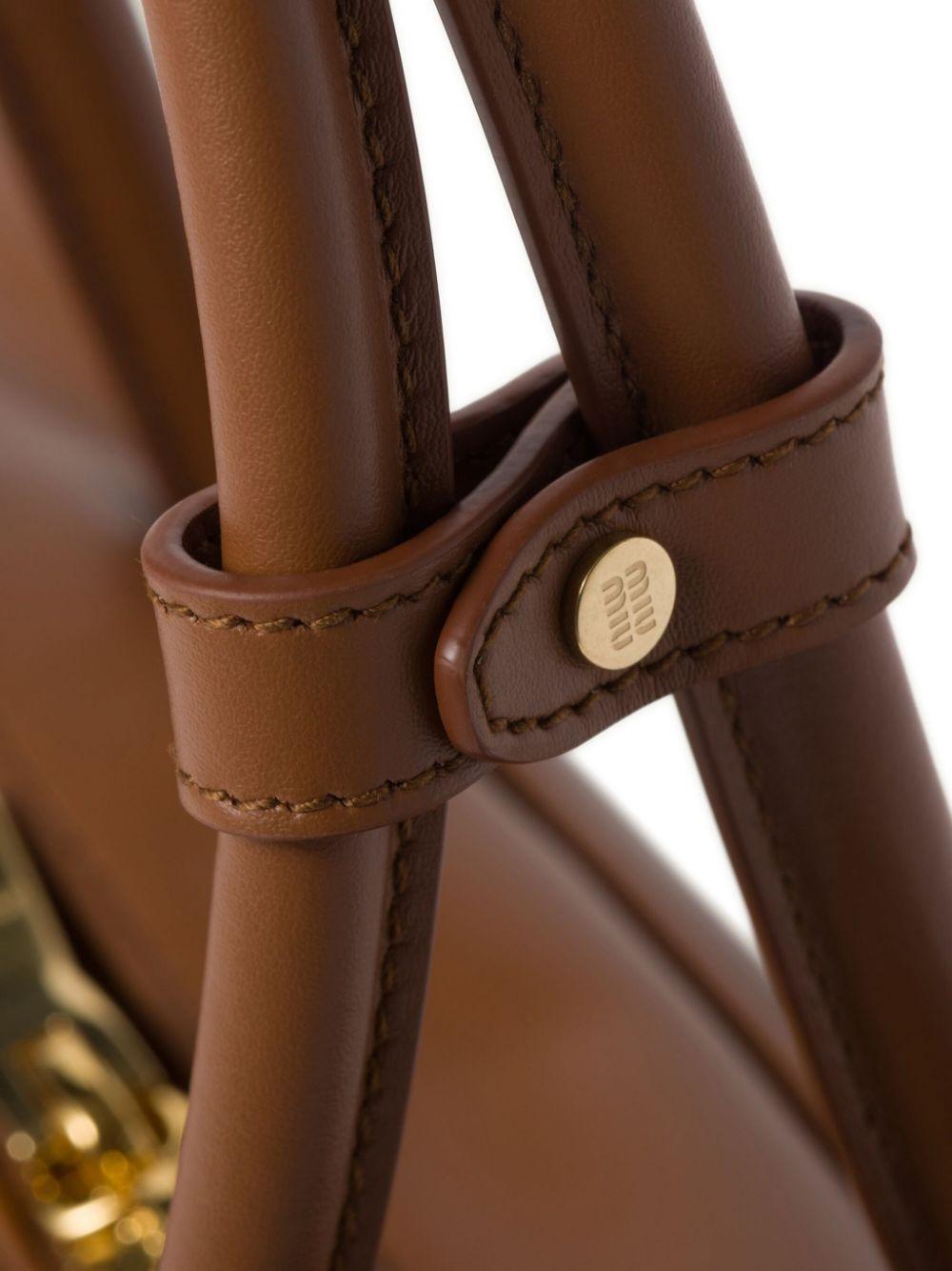 Leather Beau bag<BR/><BR/><BR/> 5BB117 2CRWF0046 MIU MIU