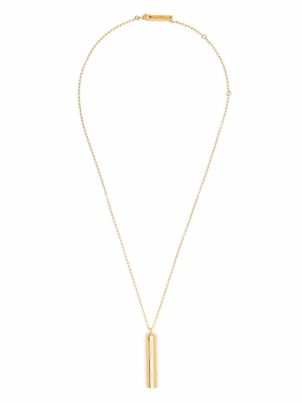 Gold-tone sterling silver battery pendant necklace BMOB085F21SIL001 7600 AMBUSH