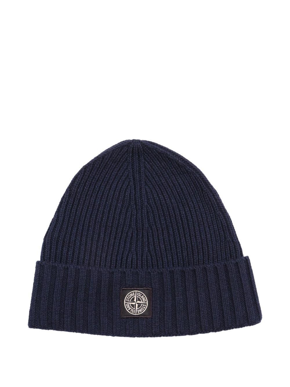 Beanie in ribbed wool K2S16N100003 S00M3V0020 STONE ISLAND KIDS