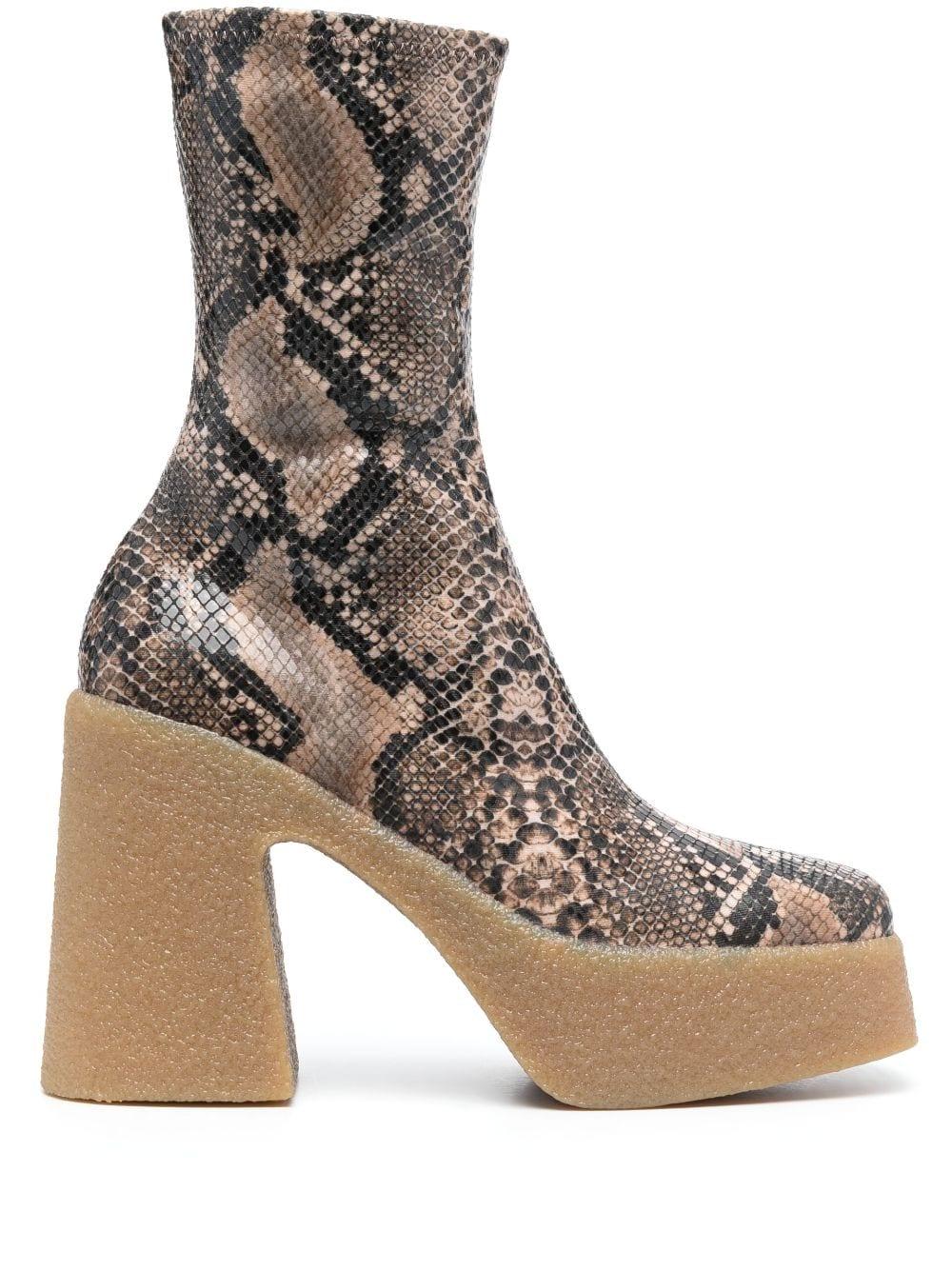 105mm snakeskin-effect ankle boots<BR/><BR/> 800252AP0180 2007 STELLA McCARTNEY