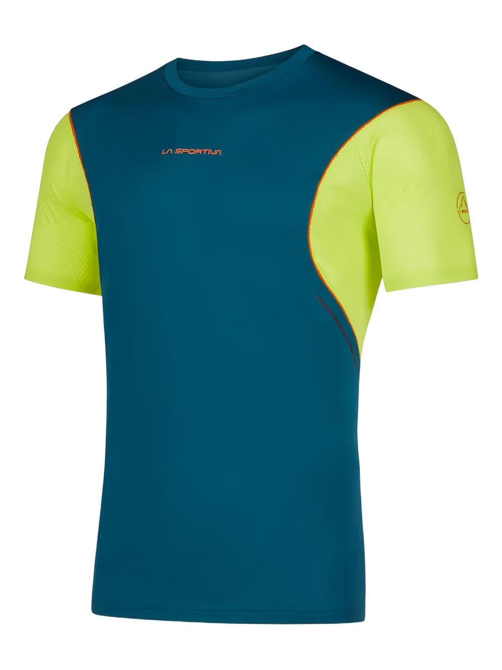Neon gree/blue Resolute t-shirt P75639729 STORM BLUE/LIME PUNCH LA SPORTIVA