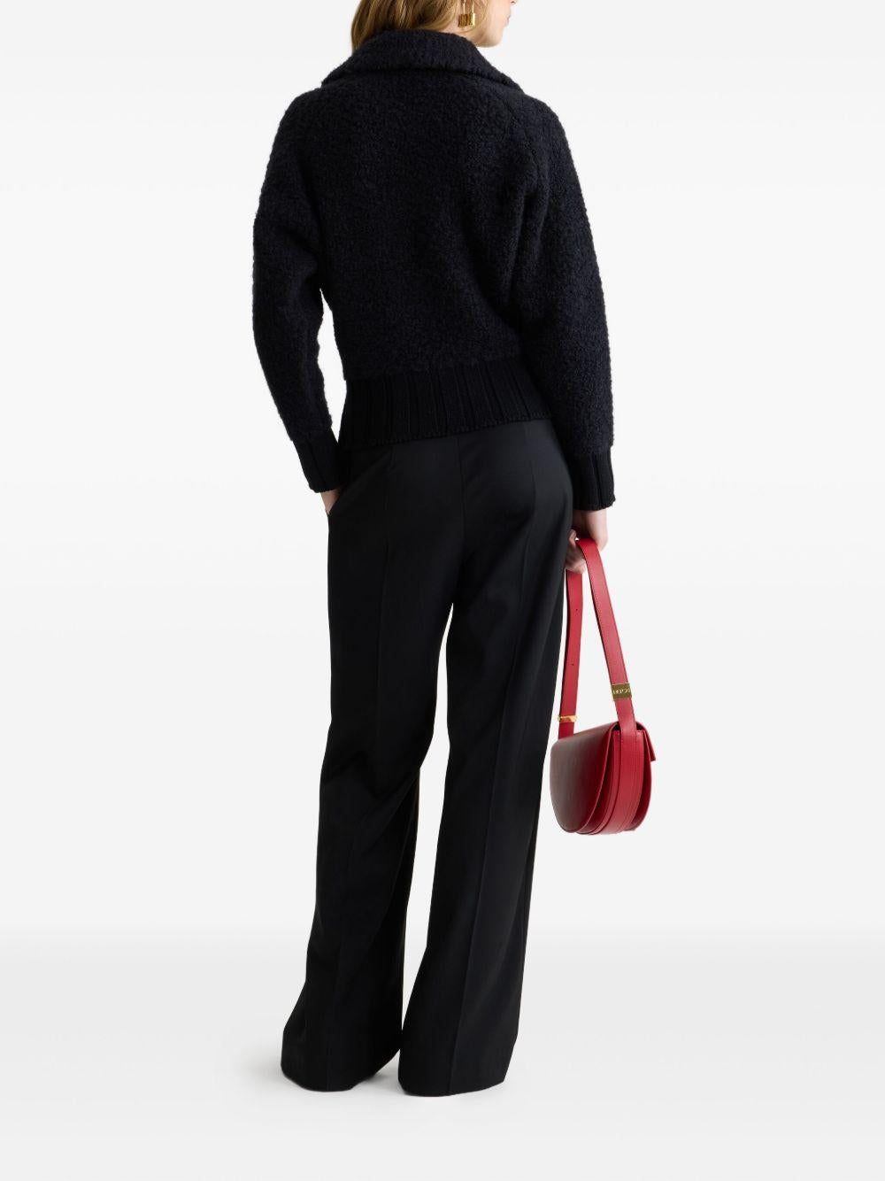 Bouclé bomber jacket in wool and alpaca blend KN2898077 999B PATOU