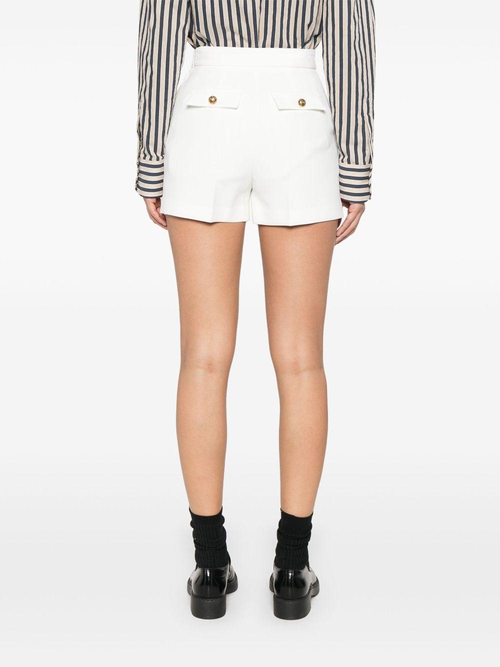 Shorts in crêpe fabric with flaps and logo plaque SH00751E2 360 ELISABETTA FRANCHI