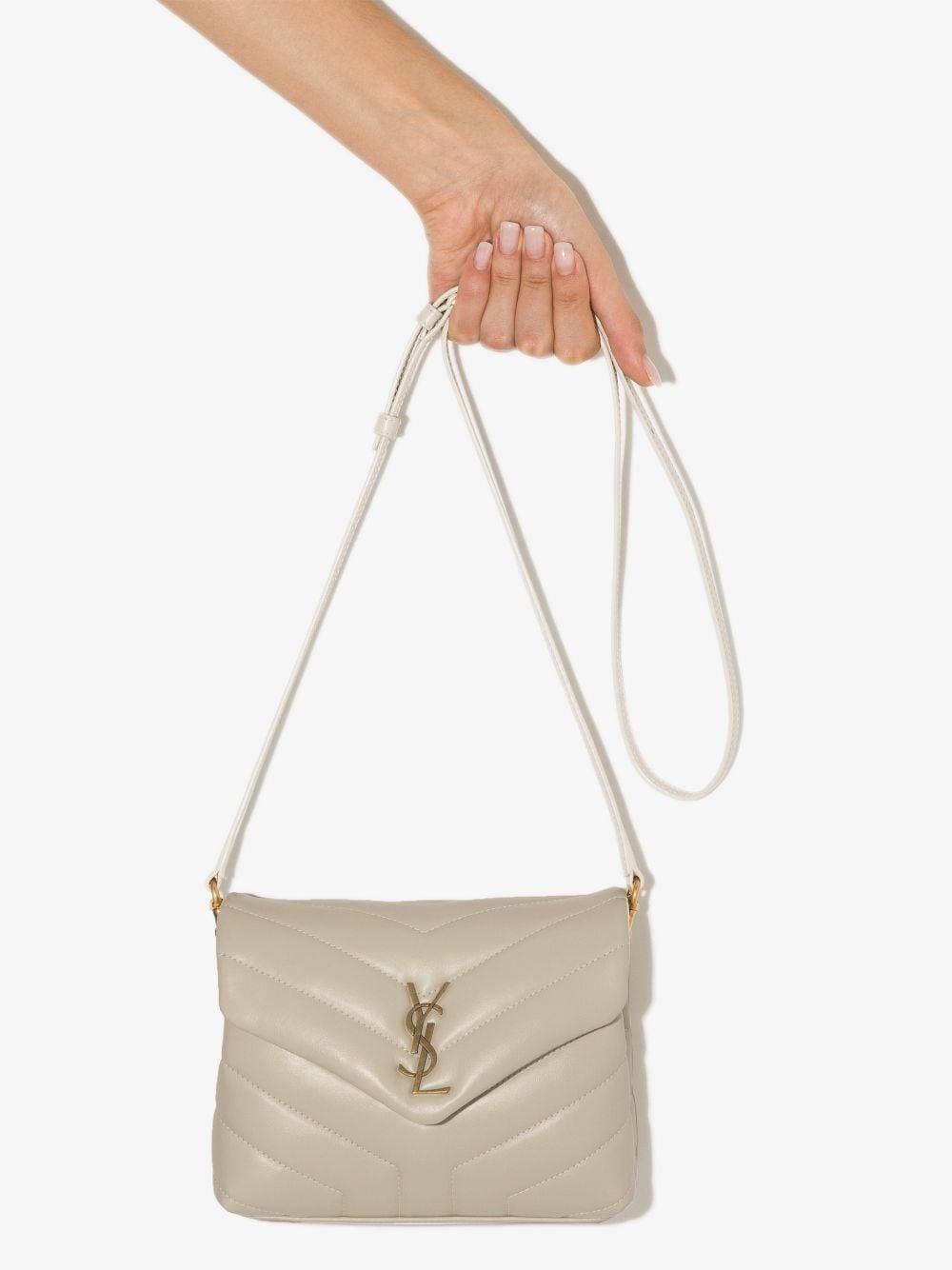 White leather logo-plaque quilted crossbody bag 678401DV707 9207 SAINT LAURENT