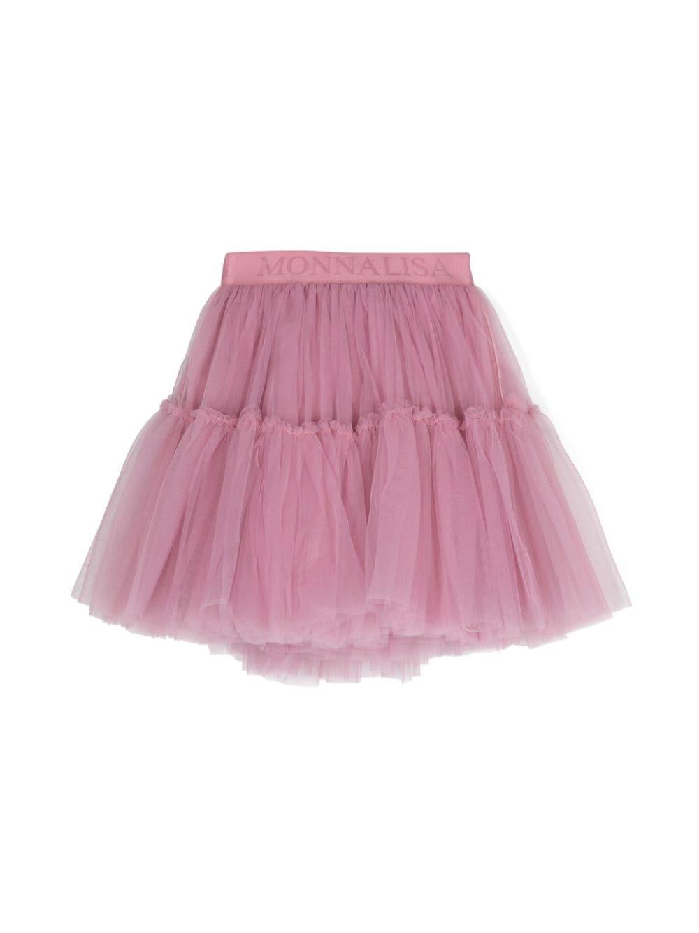 Light pink toulle skirt 17DGON T9945094C MONNALISA