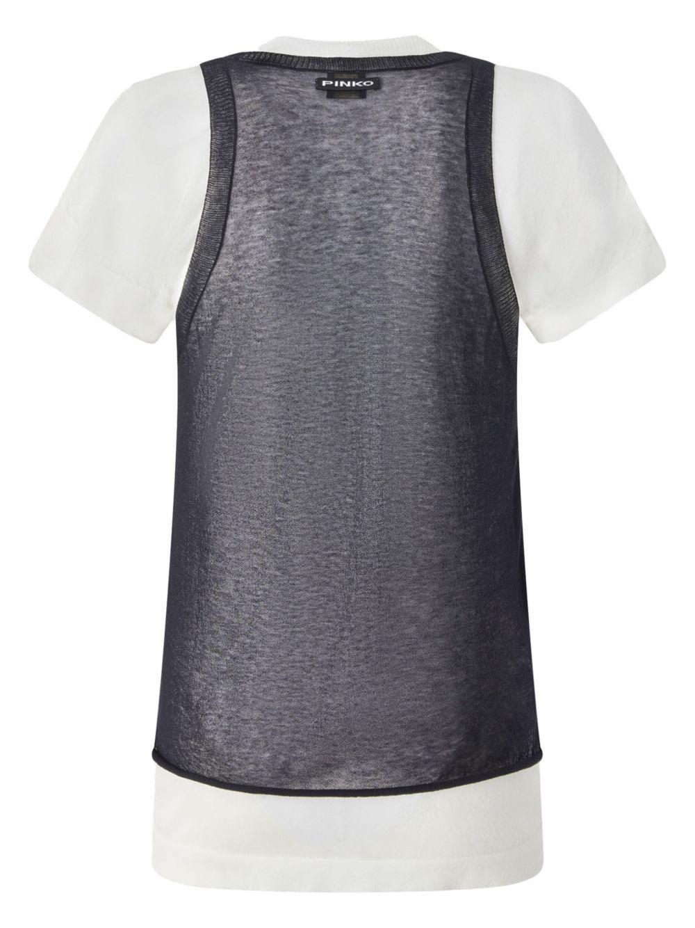 Layered T-shirt<BR/><BR/><BR/> 105152 A2LSZZ2 PINKO