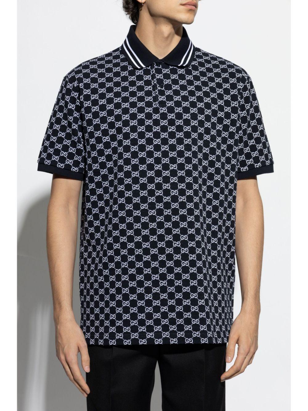 Jaquard logo-embroidered polo shirt<BR/> 788024 XJG5N4137 GUCCI