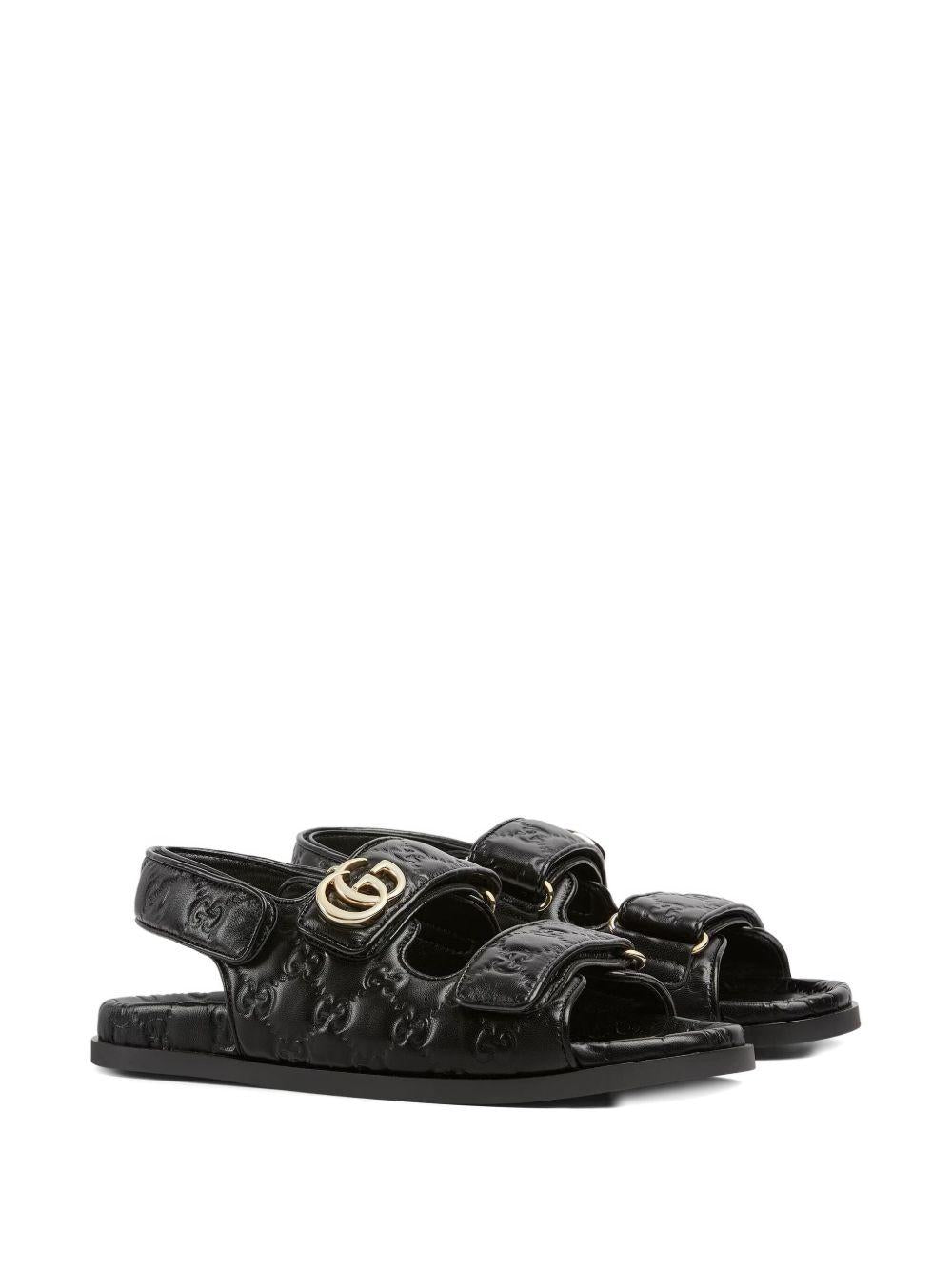 Sandal with Double G 816625 AAEGP1000 GUCCI
