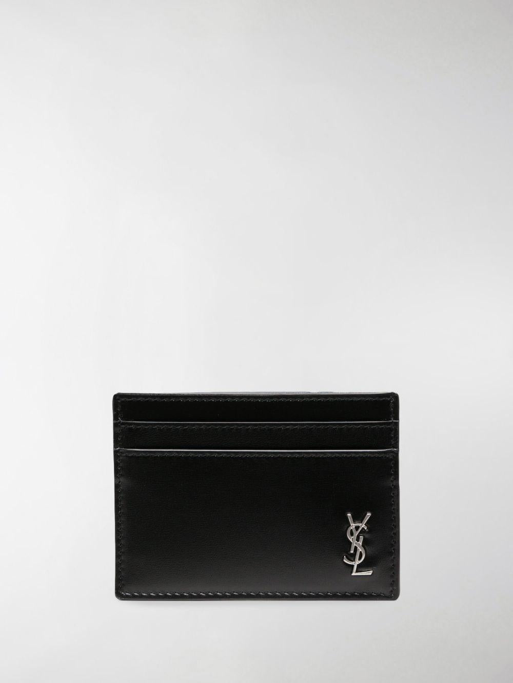 Logo plaque cardholder 6076031JB0E 1000 SAINT LAURENT