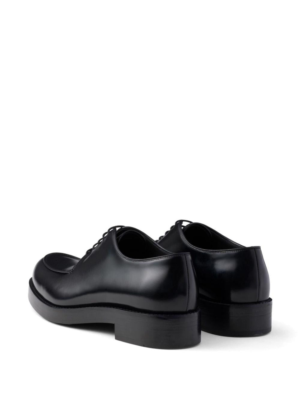 Brushed leather derby shoes<BR/><BR/><BR/> 2EA166 055F0002 PRADA