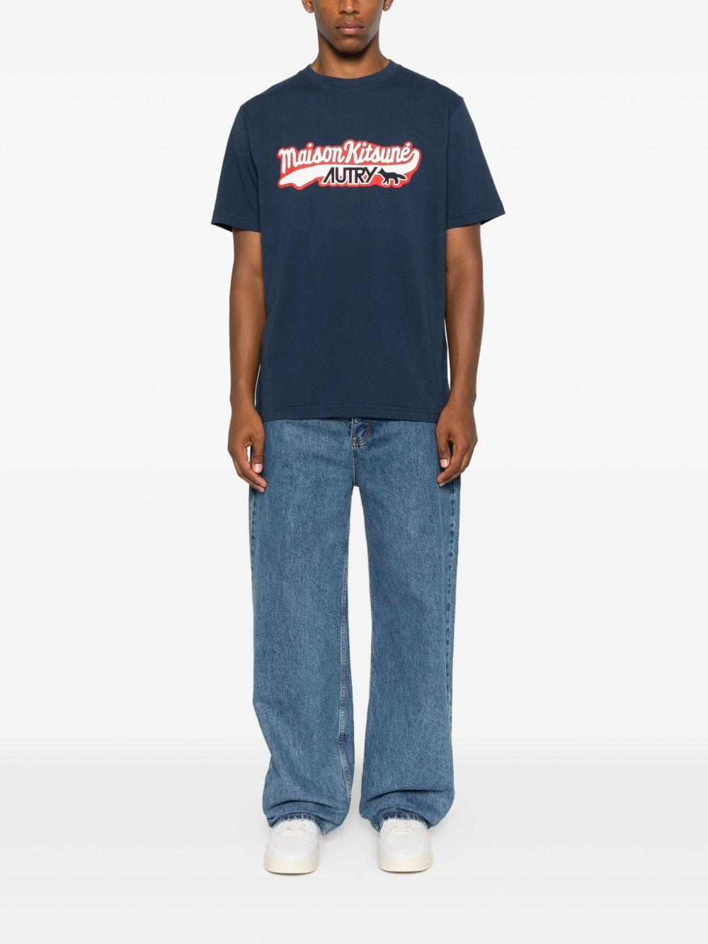 Autry x Maison Kitsuné T-shirt TSPX MK2BKITSUNEBLUE AUTRY x MAISON KITSUNÉ