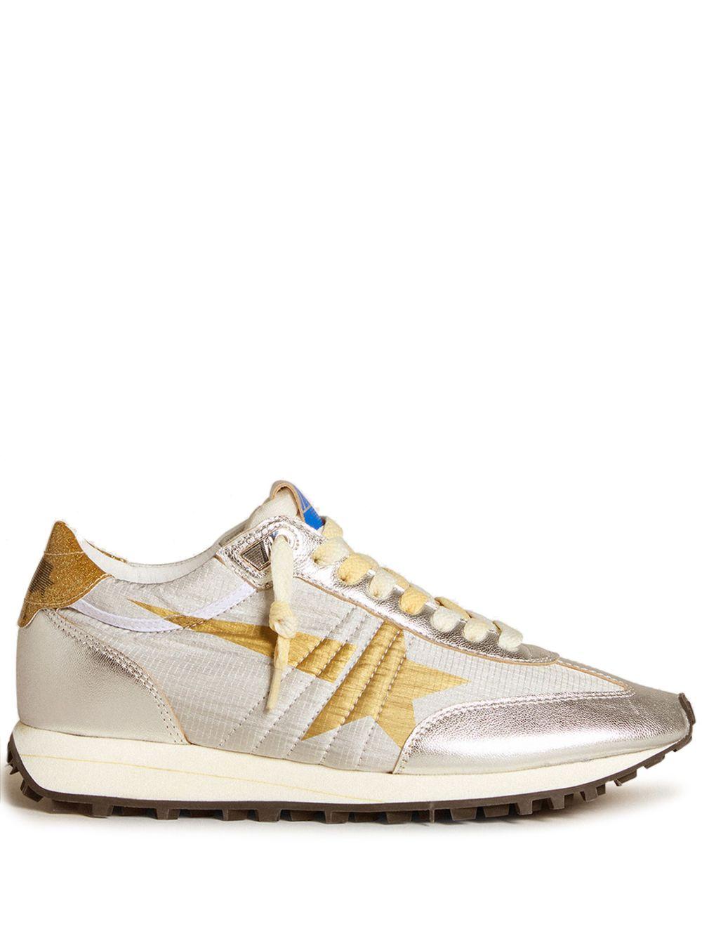 Marathon with silver ripstop nylon upper and gold sta GWF00683 F00549070138 GOLDEN GOOSE