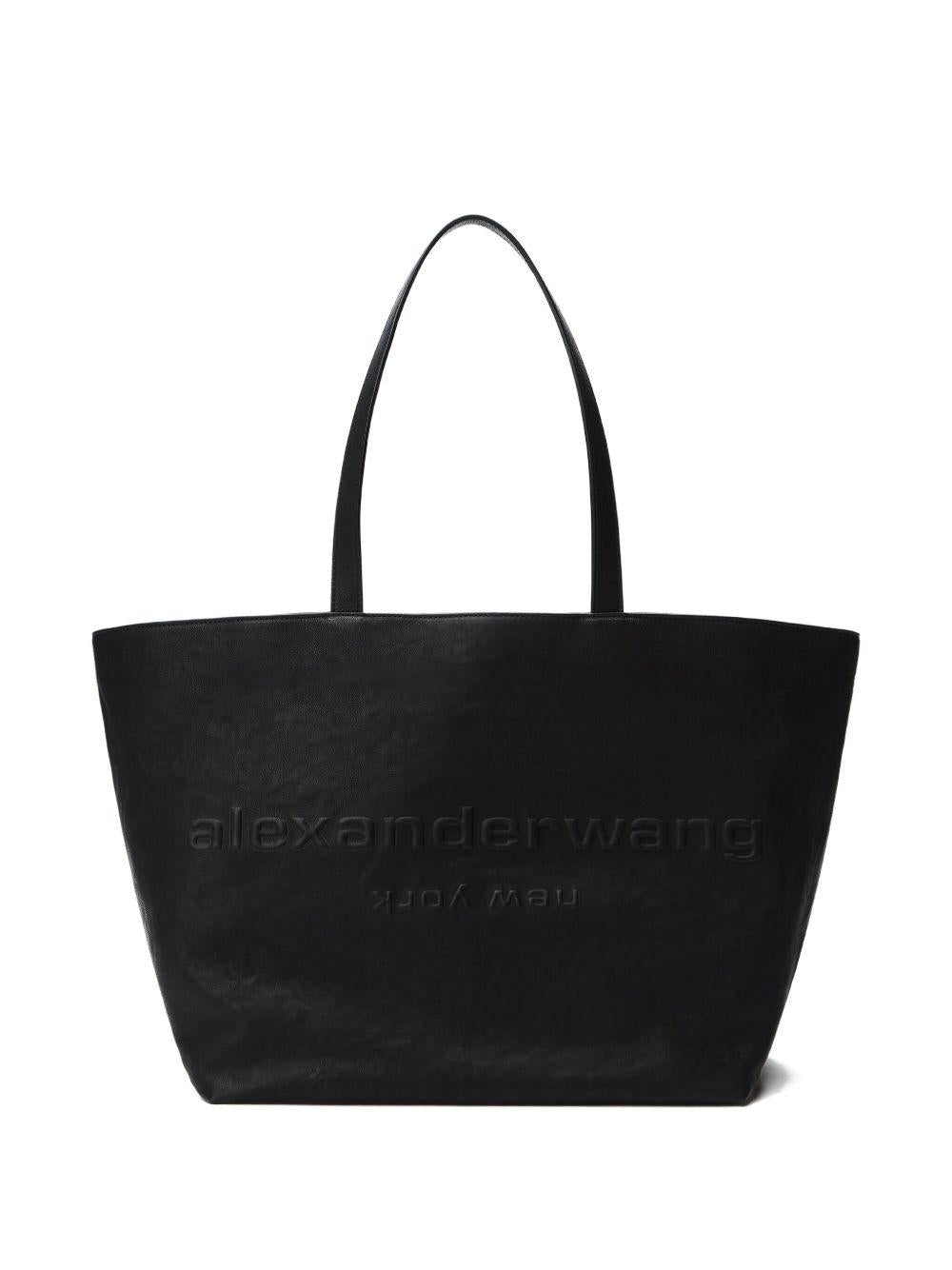 Leather Punch Tote<BR/> 20325T20L 001 ALEXANDER WANG