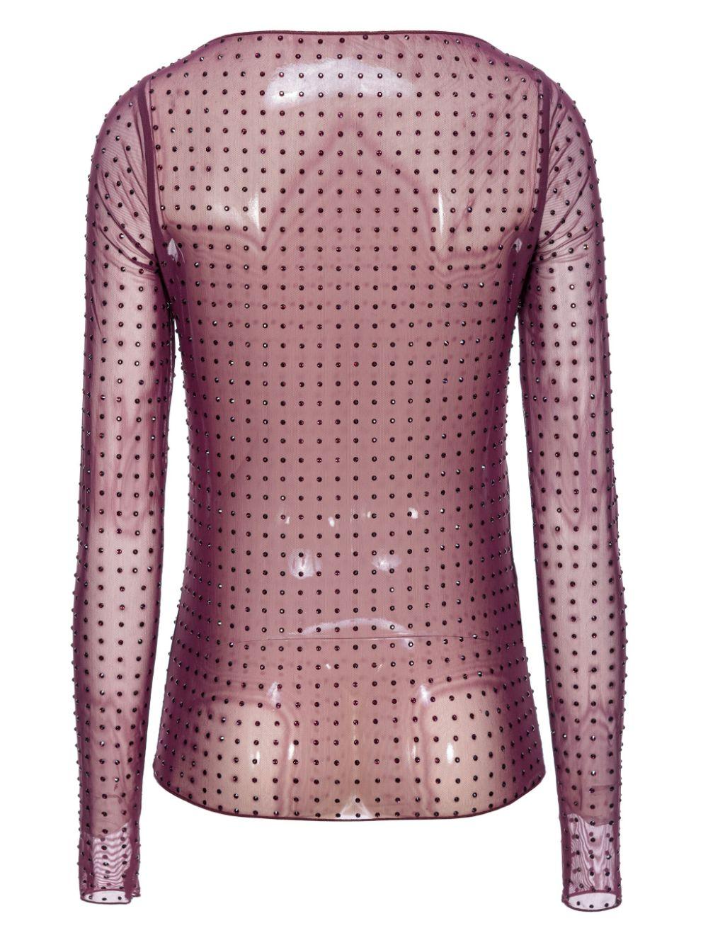 Seamless semi-sheer blouse<BR/><BR/><BR/><BR/><BR/> 103911 A220W44 PINKO