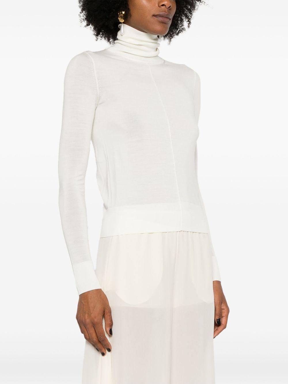 Logo-embroidered roll-neck jumper<BR/><BR/><BR/> CHC24AMP04660 107 CHLOÉ