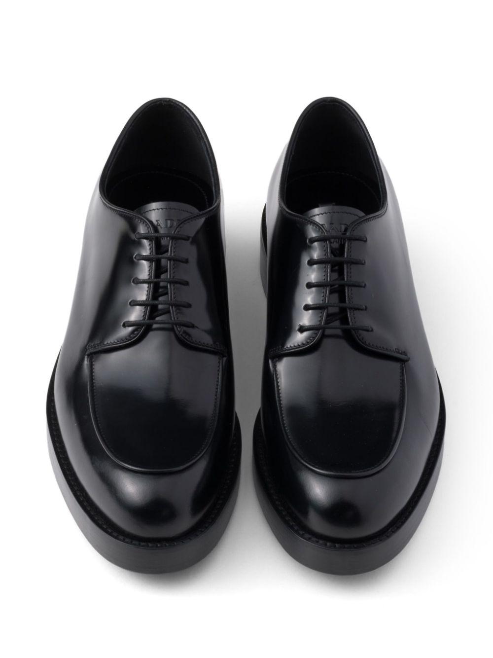 Brushed leather derby shoes<BR/><BR/><BR/> 2EA166 055F0002 PRADA