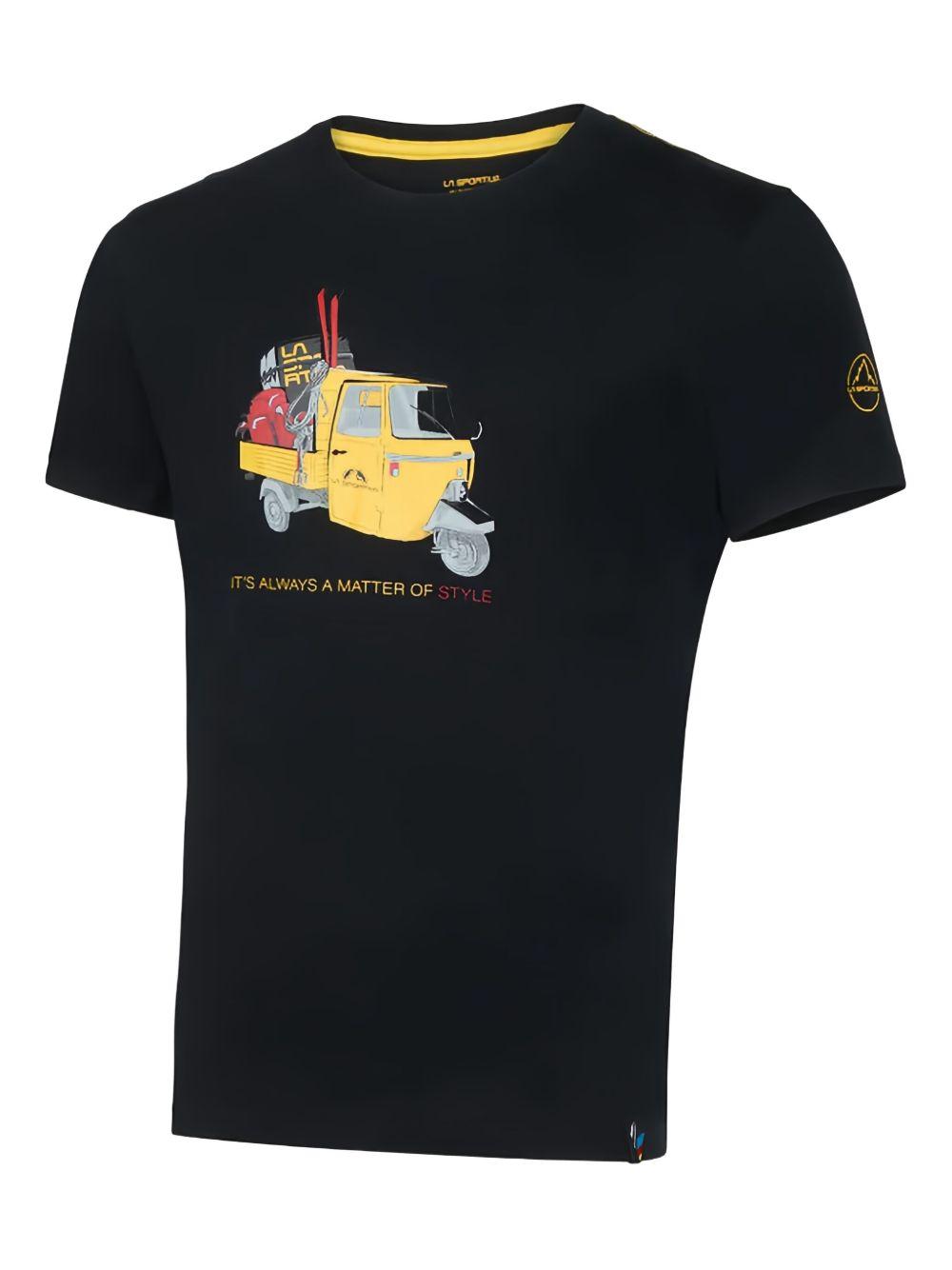 Black front stamp t-shirt F02999999 BLACK LA SPORTIVA