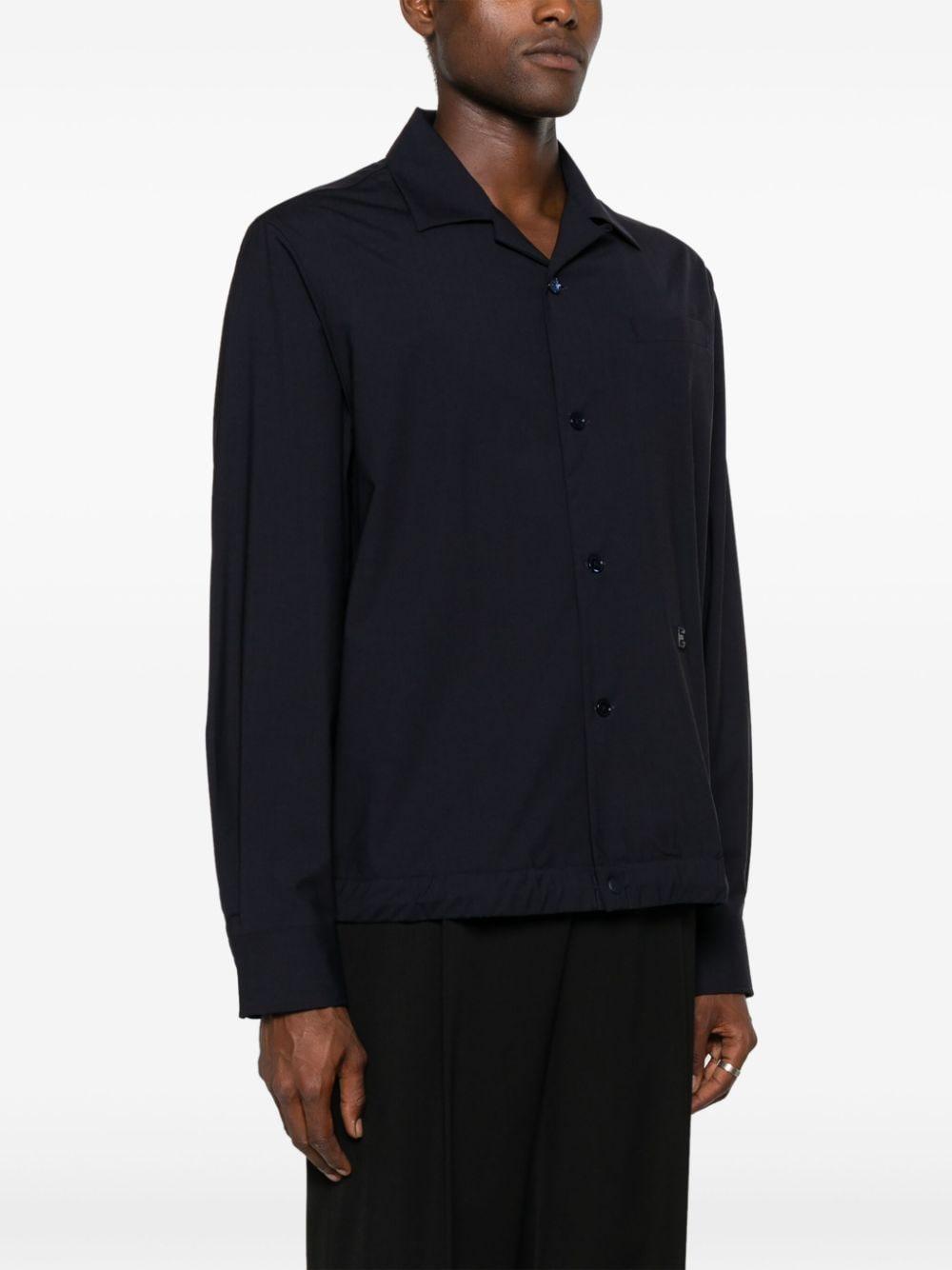 Drawstring wool-blend shirt jacket<BR/><BR/><BR/> BM61071 4PY403 GIVENCHY