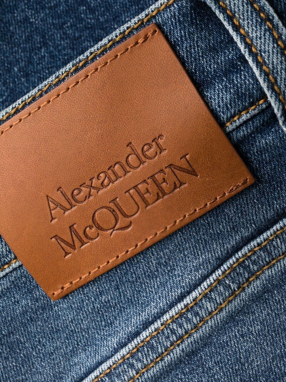 Logo-patch denim jeans<BR/> 708762 QMABQ4118 ALEXANDER MCQUEEN