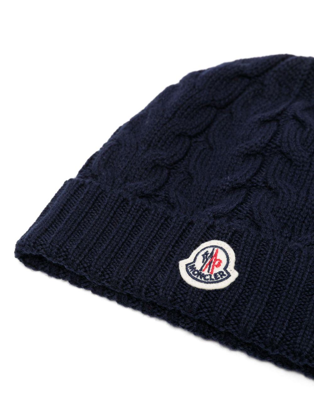 logo cap with woven pattern K29543B00025 04S02778 MONCLER KIDS