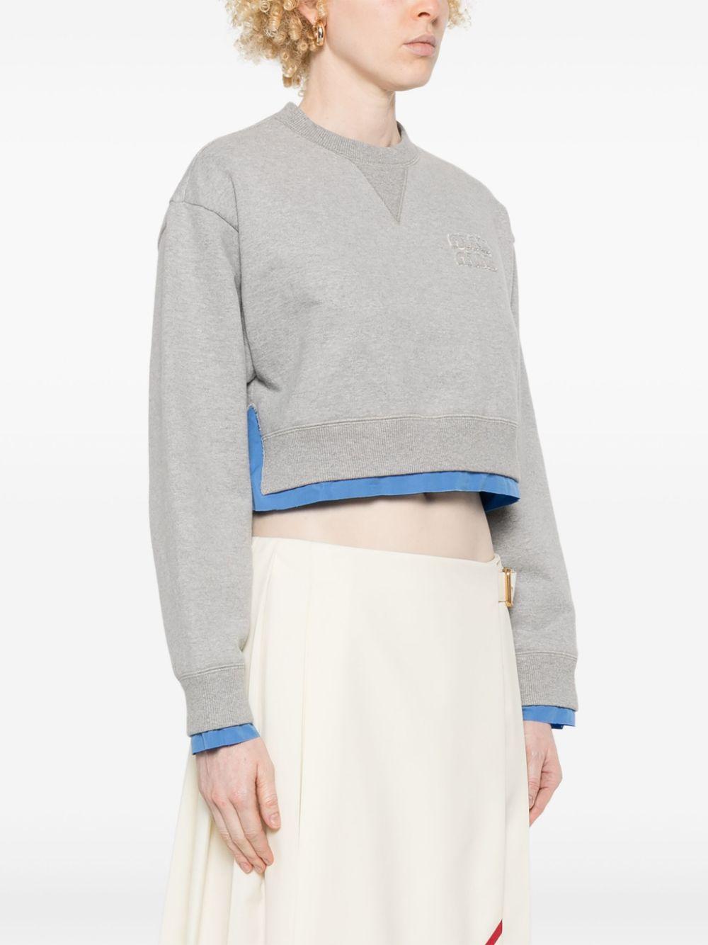 Logo-patch sweatshirt<BR/><BR/><BR/> MJL055 15WIF0031 MIU MIU