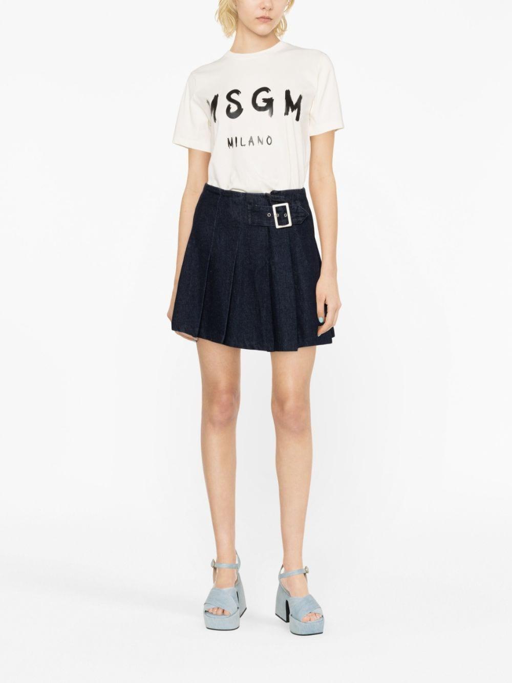 Logo-print cotton T-shirt 2000MDM510 20000202 MSGM
