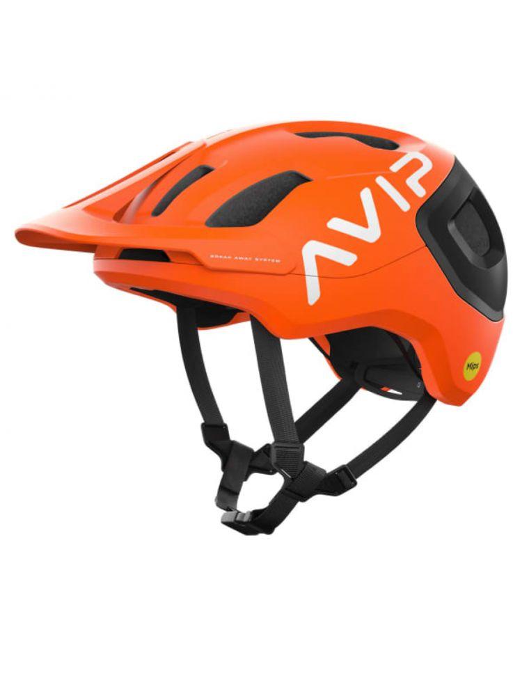 Orange Axion race mips Helmet 10743 FLUORESCENT ORANGE/URANIUM BLA POC