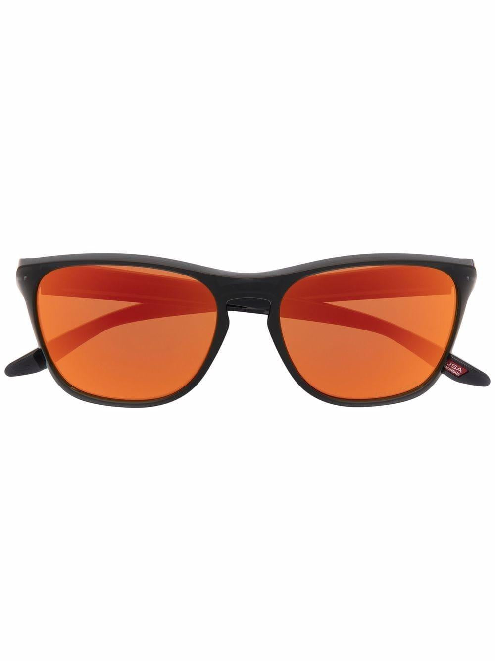 Black/orange acetate mirrored-lense sunglasses 0OO9479 947904 OAKLEY