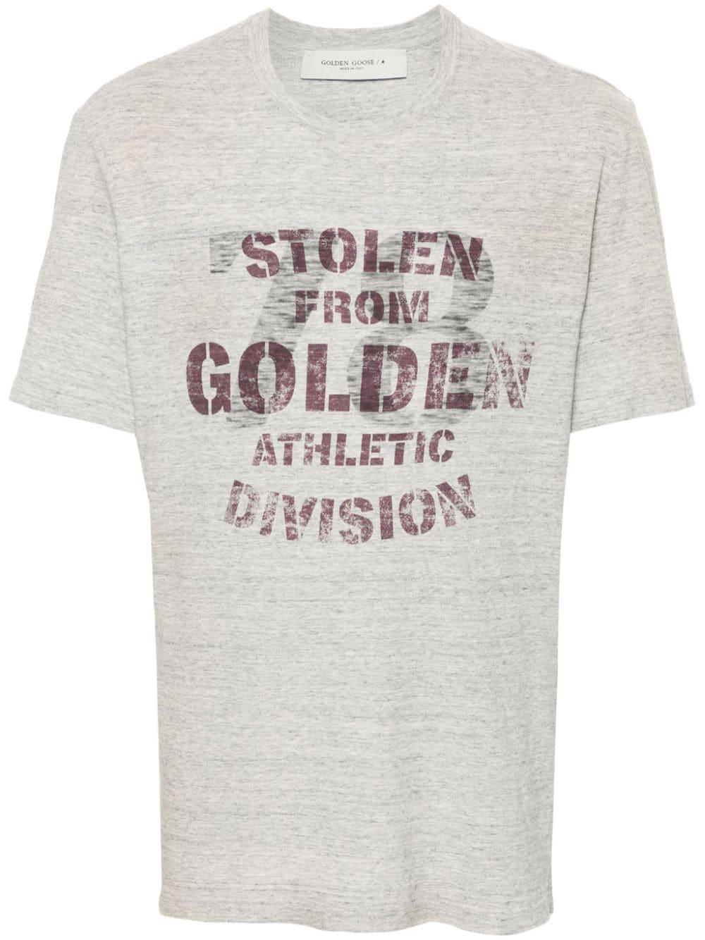 Logo-print cotton T-shirt<BR/><BR/><BR/> GMP01220 P00164360276 GOLDEN GOOSE