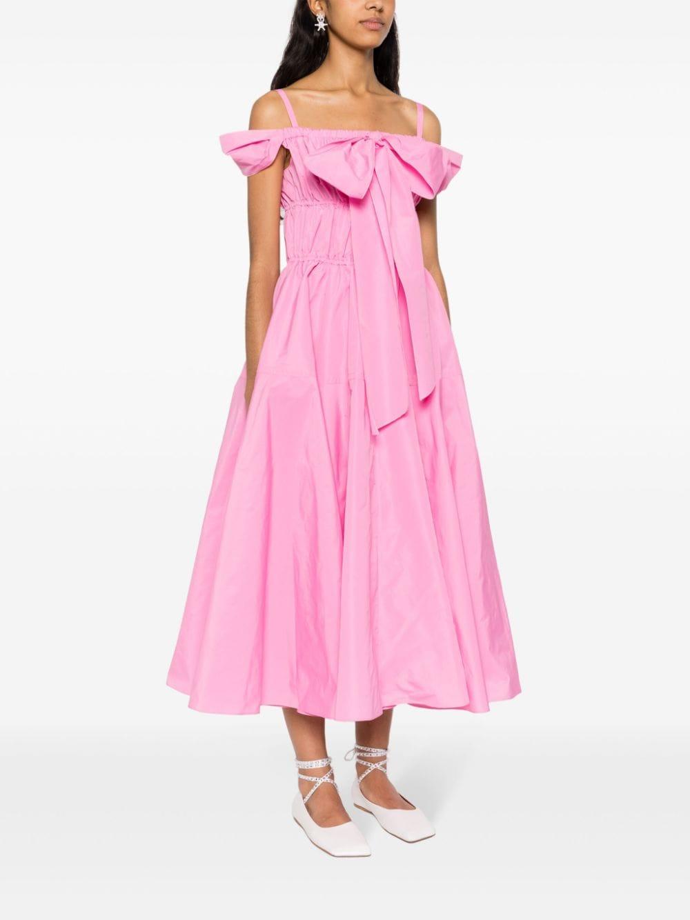 Bow-detail cocktail midi dress<BR/><BR/> DR1330011 455P PATOU
