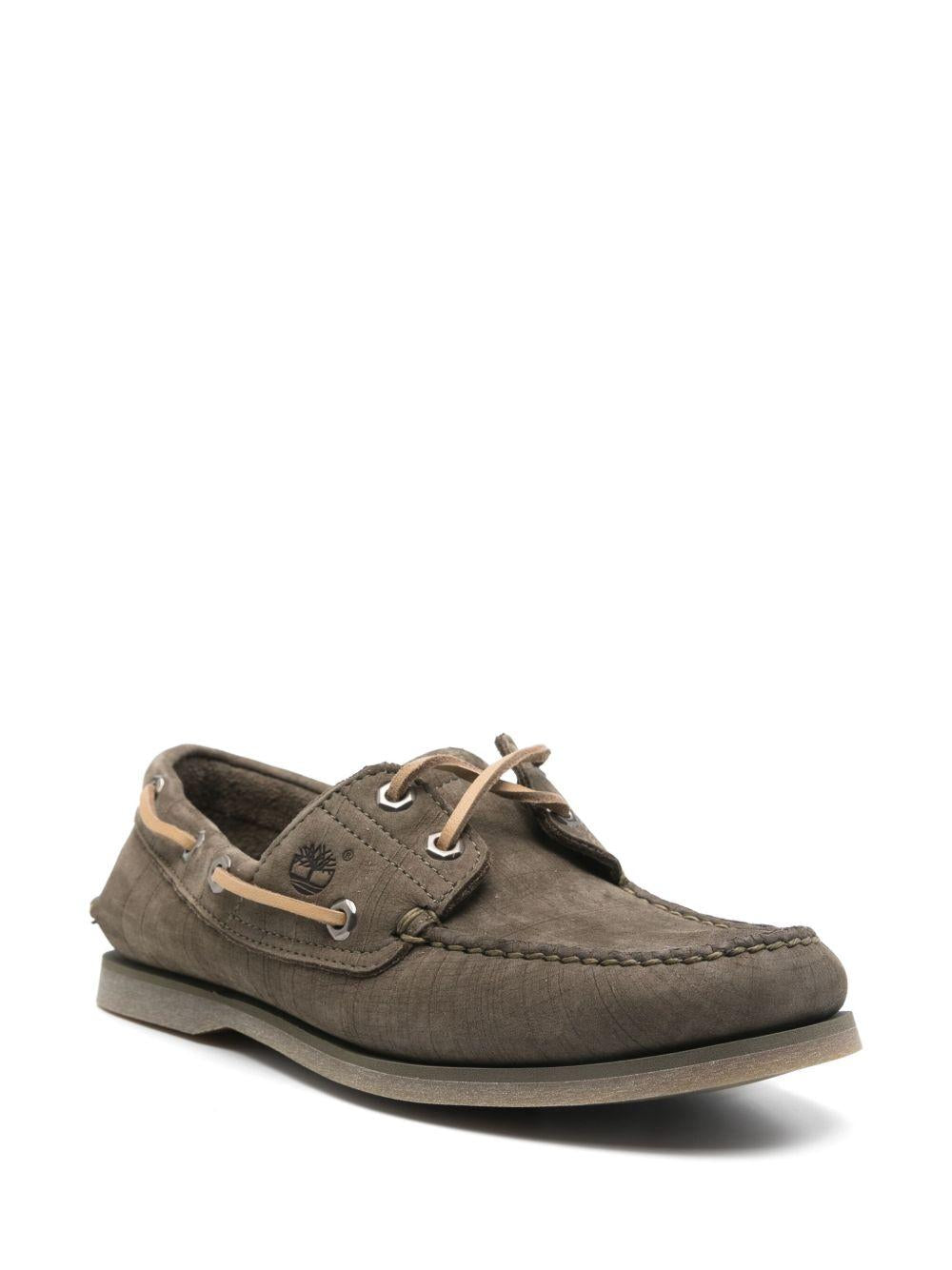 Classic Green Leather Boat Shoes TB0A4187 EO81 TIMBERLAND