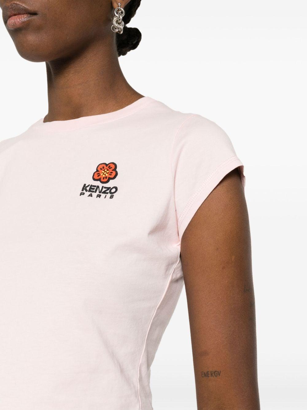 Boke Flower-appliqué T-shirt<BR/><BR/><BR/> FE52TS0914SO 34 KENZO
