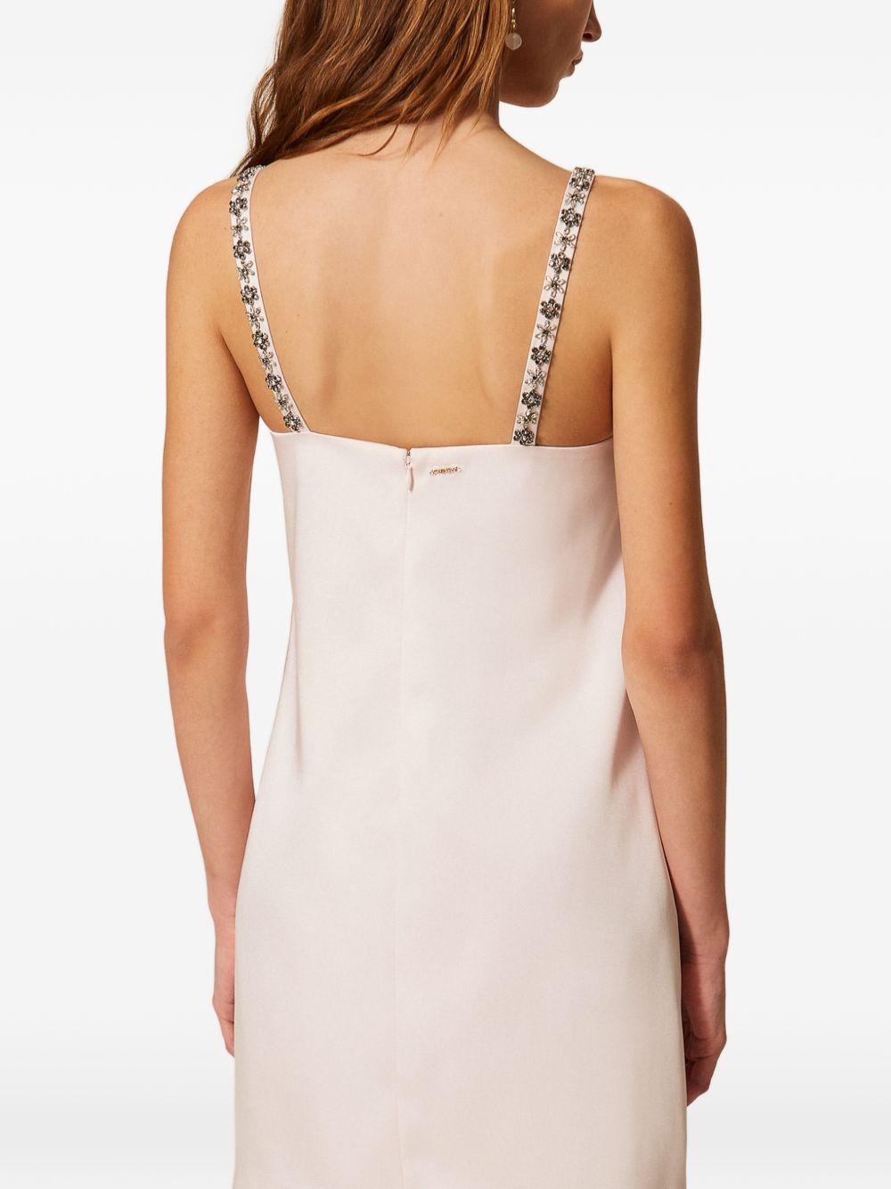Short duchesse dress with embroidery 261TP2411 S0097500570 TWINSET