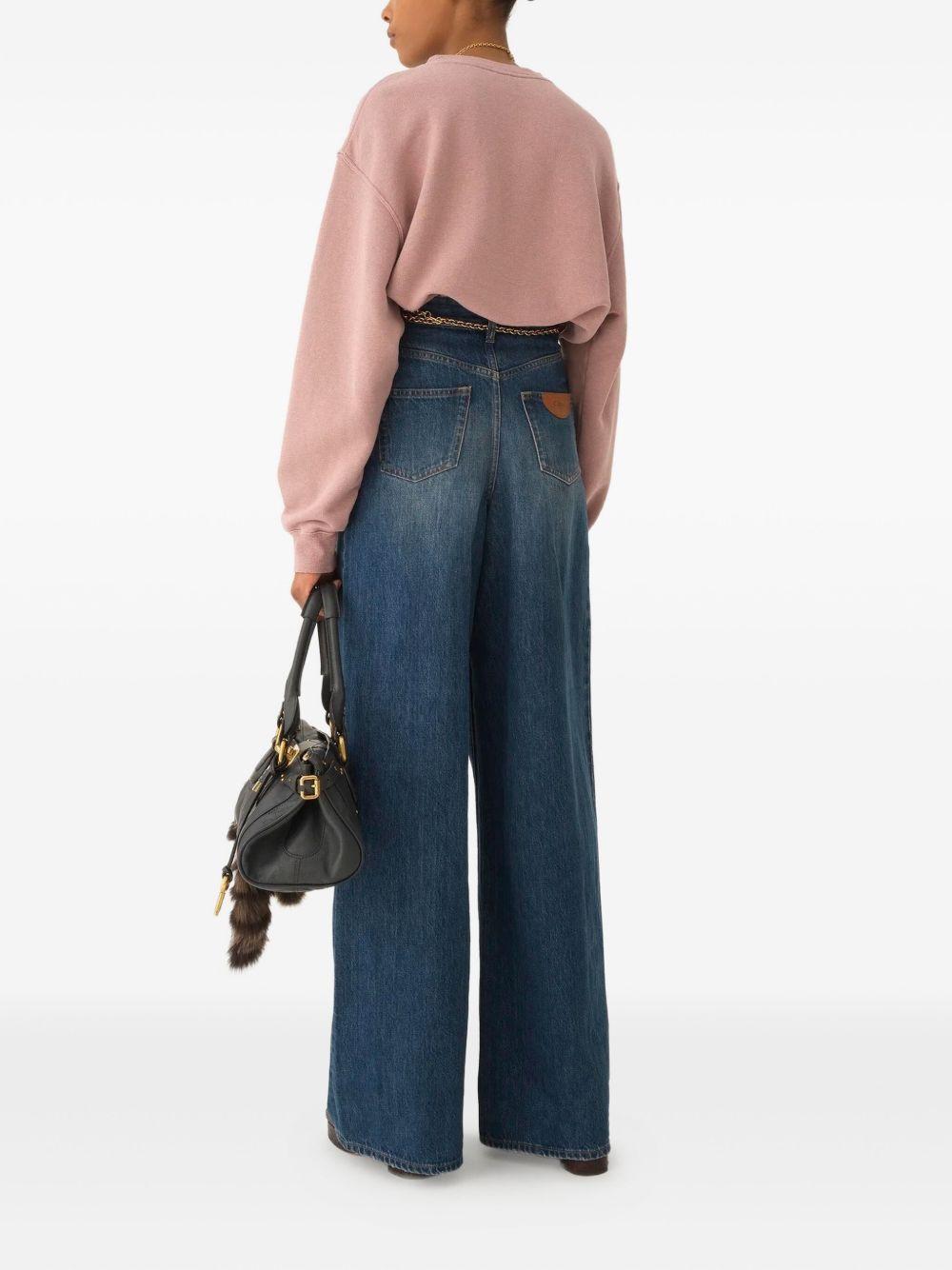 Oversized fleece sweatshirt with logo CH25WJH27194 6R5 CHLOÉ