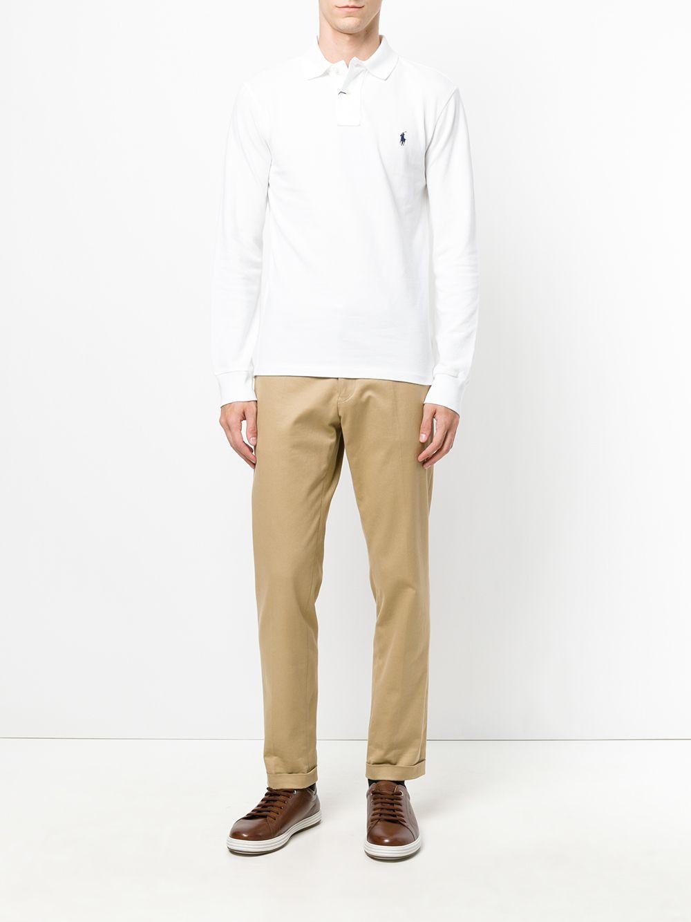 Contrast logo polo shirt<BR/><BR/><BR/> 710681126001 WHITE POLO RALPH LAUREN