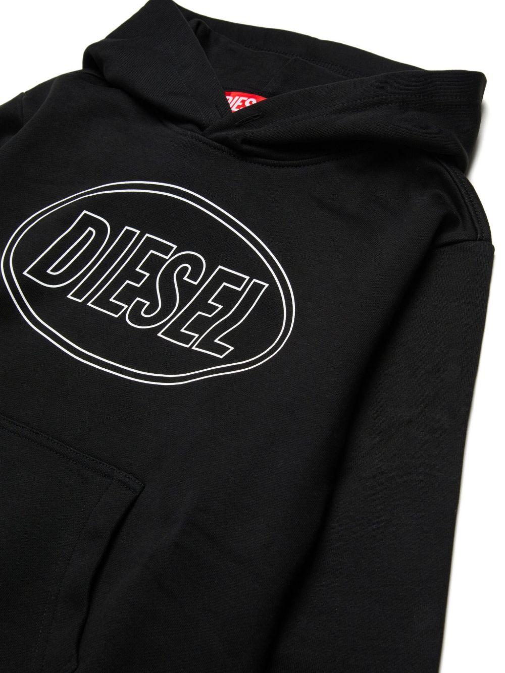 Hoodie with Diesel logo print J02612 0GEADK900 DIESEL KIDS