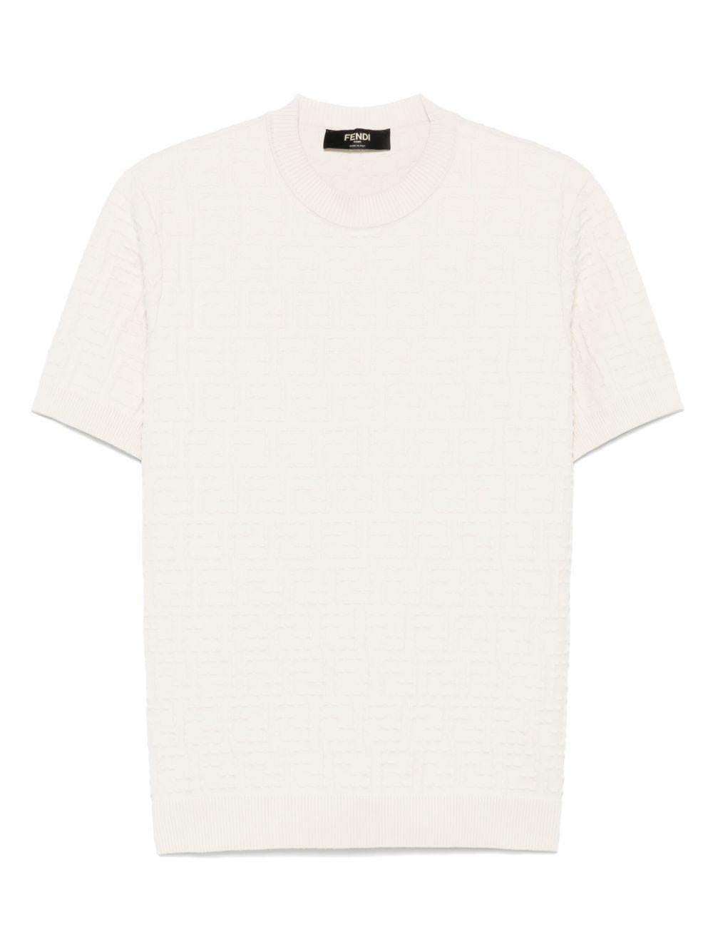 FF-embroidered T-shirt<BR/><BR/> FZX051 AU7OF1BJD FENDI