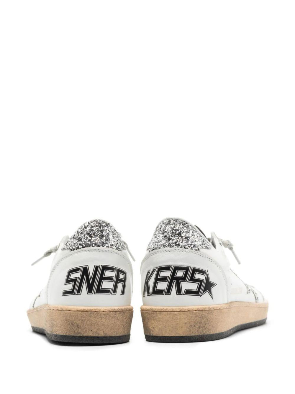 Ball Star in nappa with silver glitter star and heel tab GWF00117 F00377311325 GOLDEN GOOSE