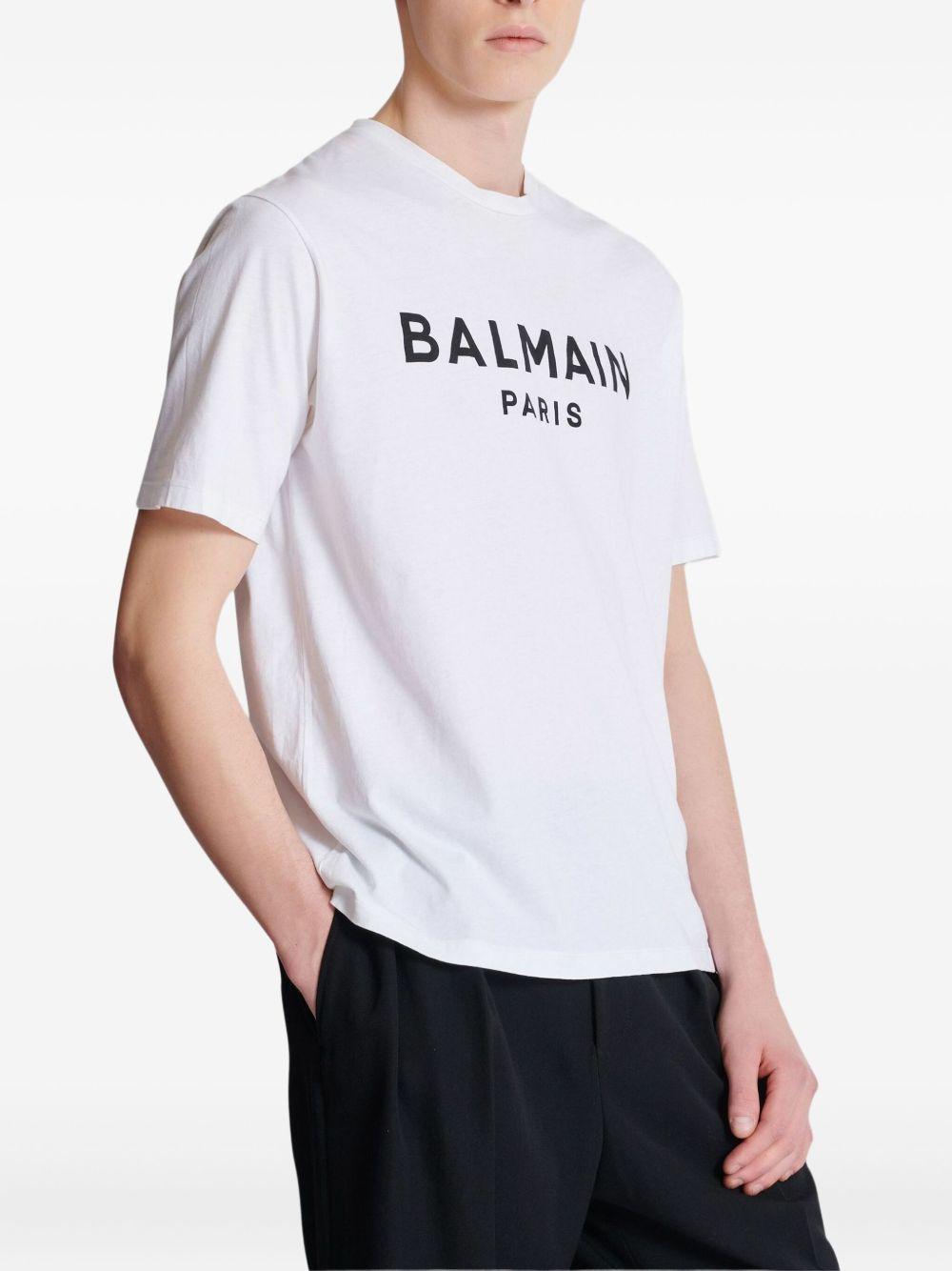 T-shirt with Balmain Paris print FH1EG000BB73 GAB BALMAIN