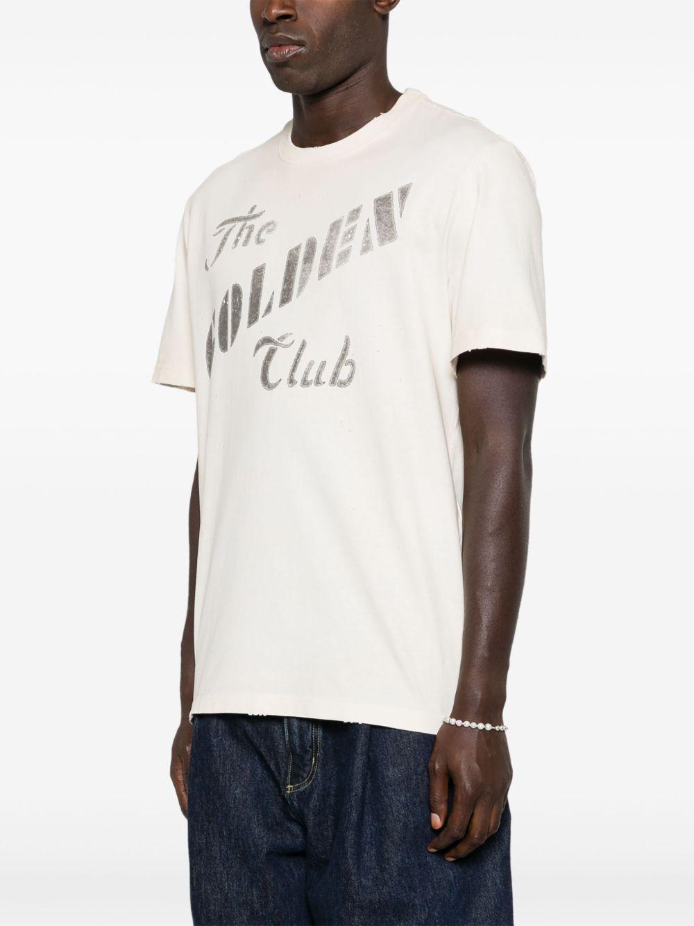 Logo-print cotton T-shirt<BR/><BR/><BR/> GMP01220 P00164211421 GOLDEN GOOSE