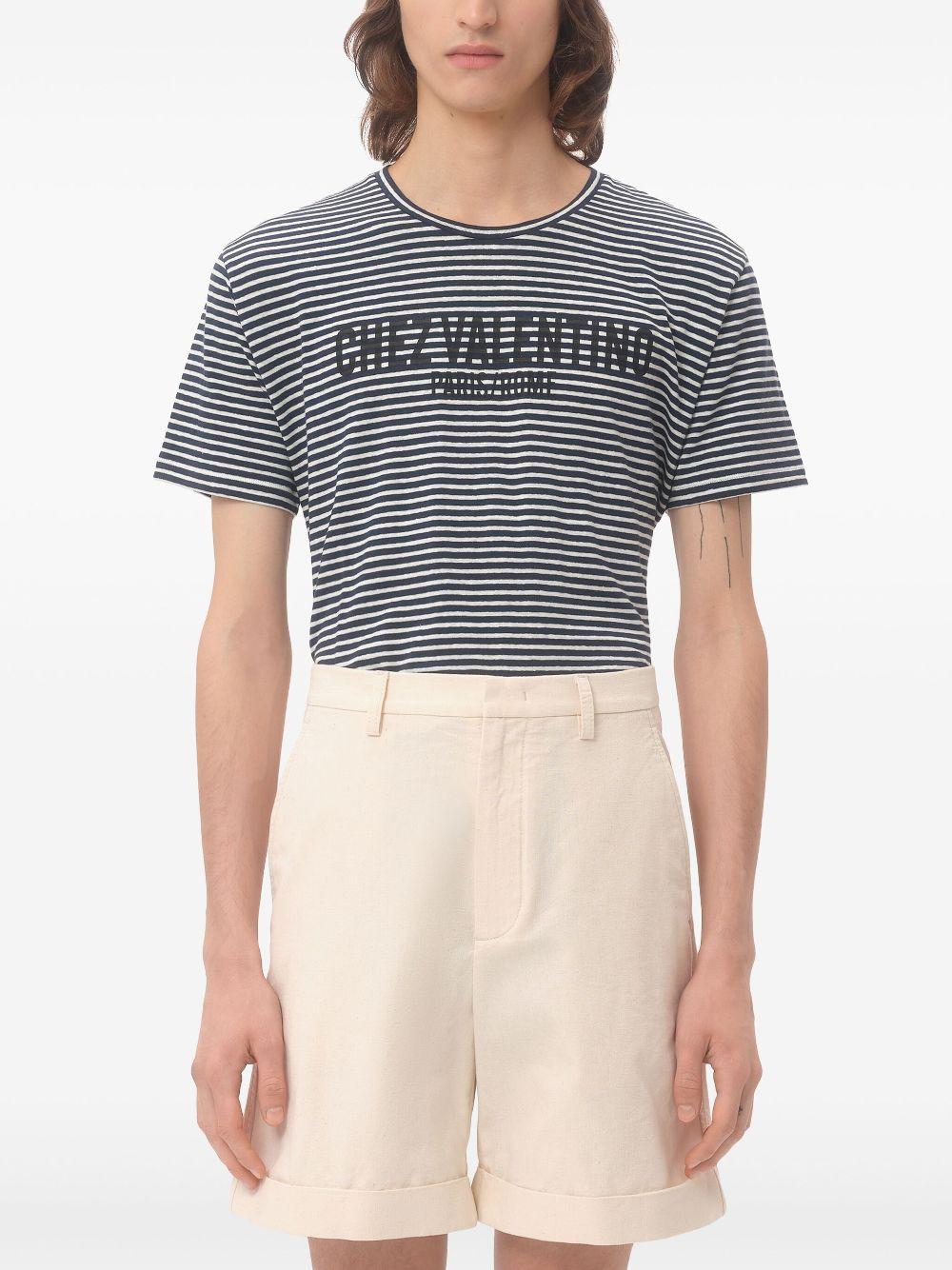 Chez Valentino striped T-shirt<BR/><BR/><BR/> 6V3MG16SAPY RGY VALENTINO GARAVANI