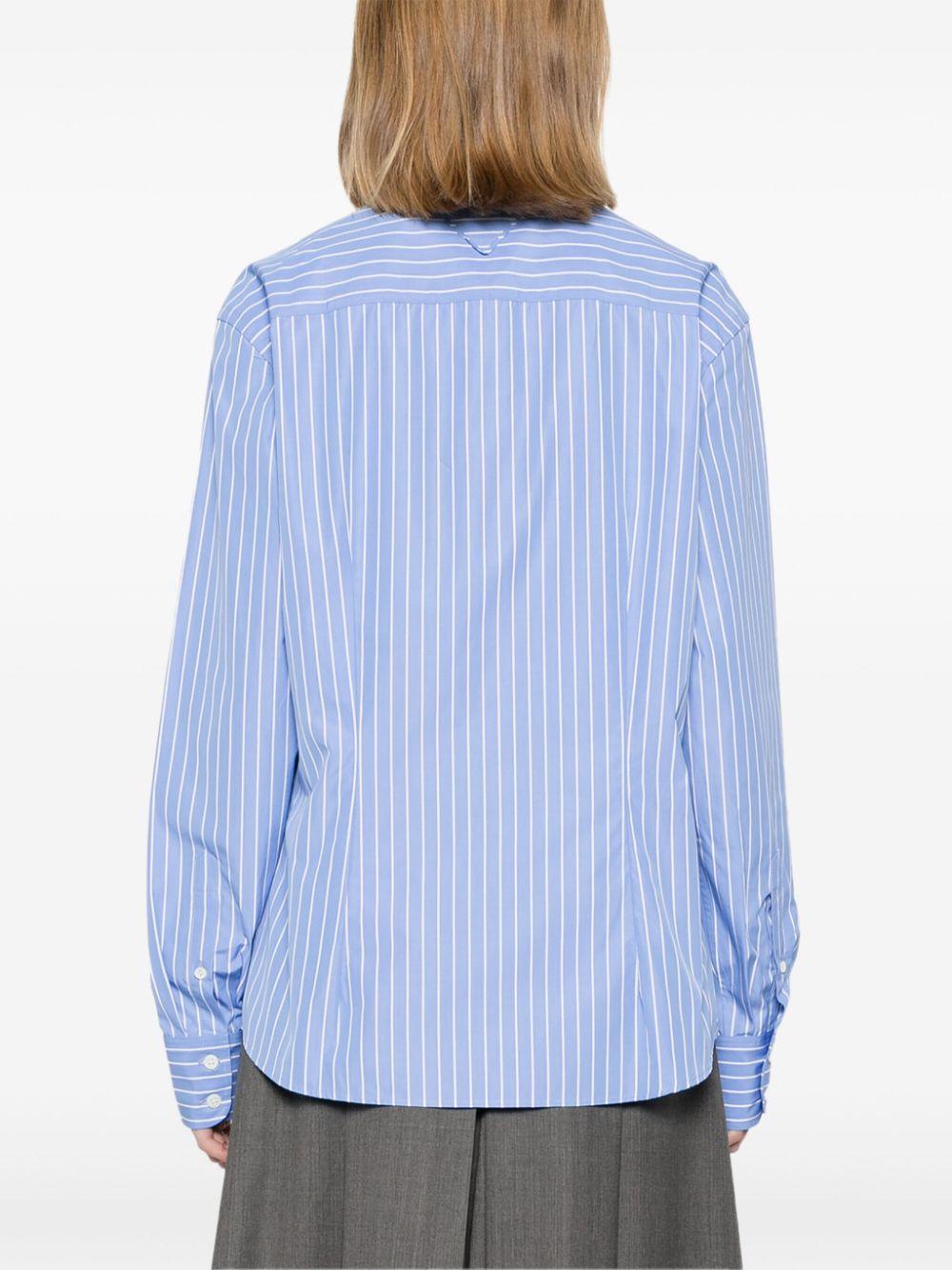Striped poplin shirt<BR/><BR/><BR/> P436H 15DTF0013 PRADA